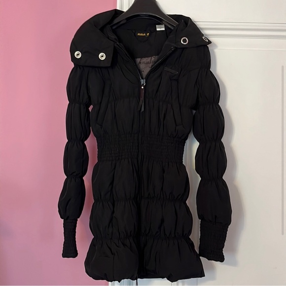 Women’s Black Miss Sixty Brand KILLAH Ashby Puffer Coat Sz S - Picture 2 of 5